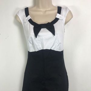 Rocksteady Black White Sailor Wiggle Dress NWT